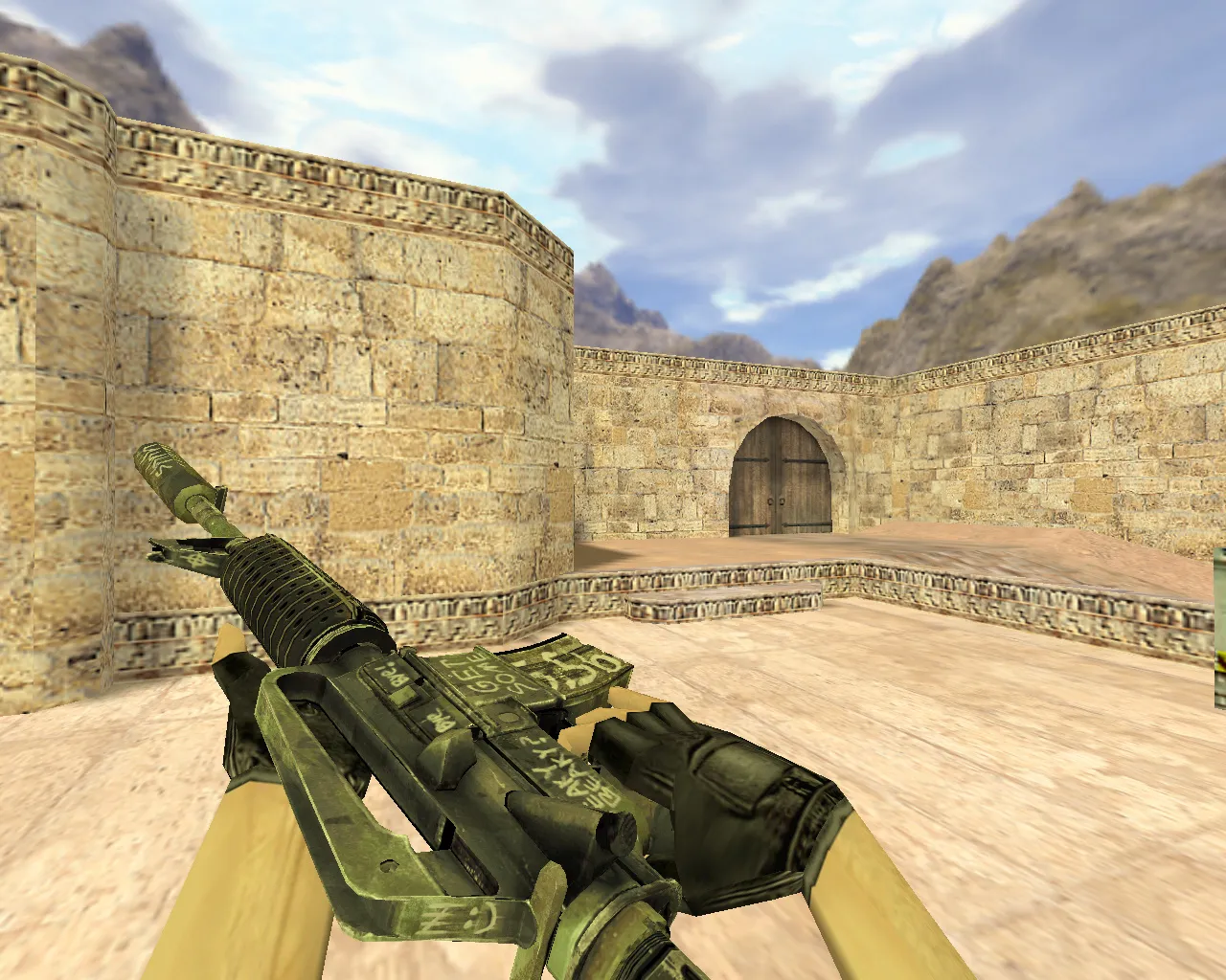 Скриншот Модель «М4А1 Взгляд в прошлое» v_ p_ w_ для CS 1.6: анимация осмотра, звуки, текстуры