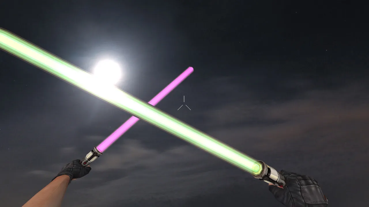 Скриншот Модель ножа Dual Lightsaber PG (v_knife, p_knife, w_knife) для CS 1.6: звуки, анимация осмотра, текстуры