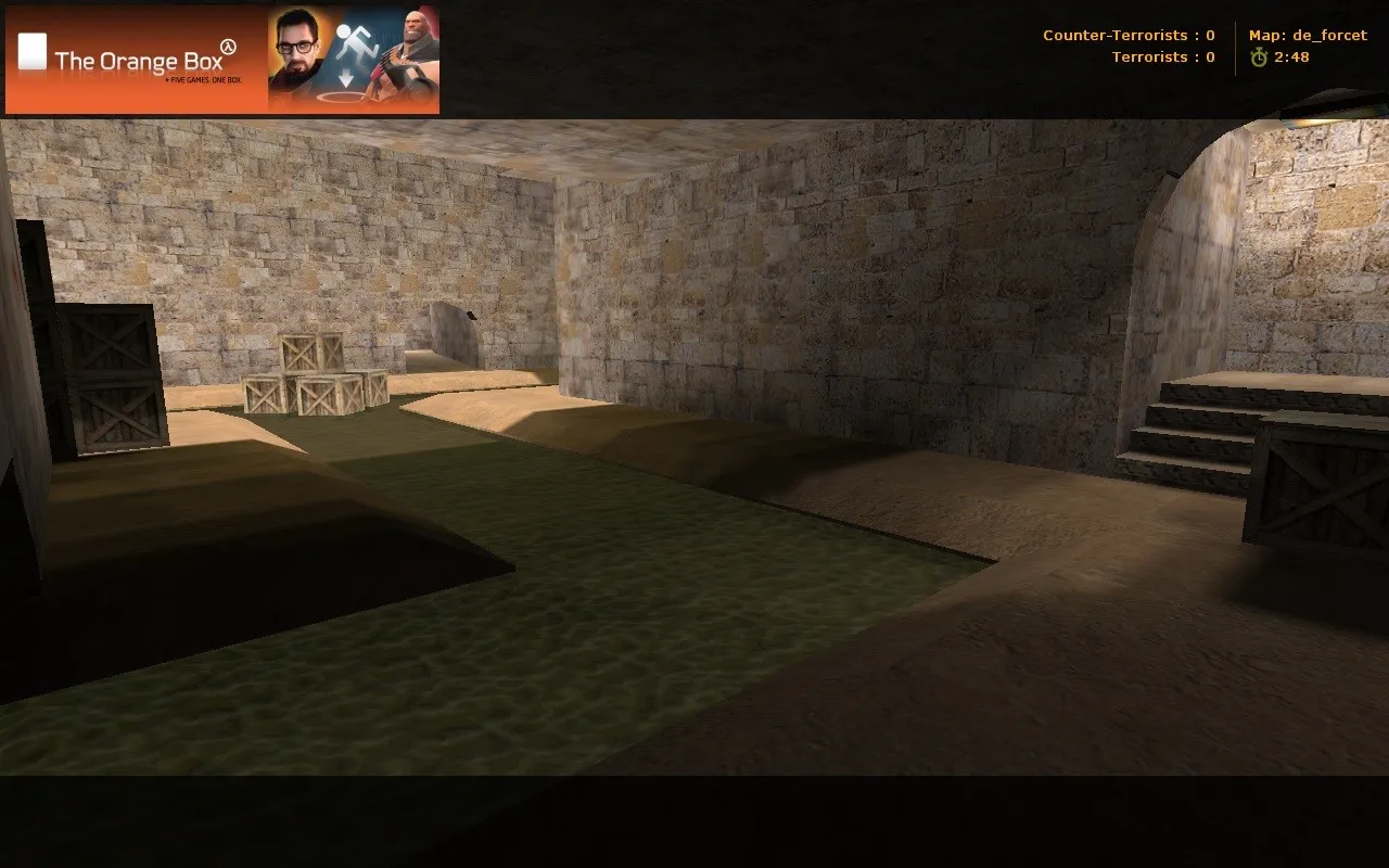 Скриншот  de_forcet карта для CS 1.6: точки, баланс сторон, .nav для ботов, оптимизация wpoly/epoly