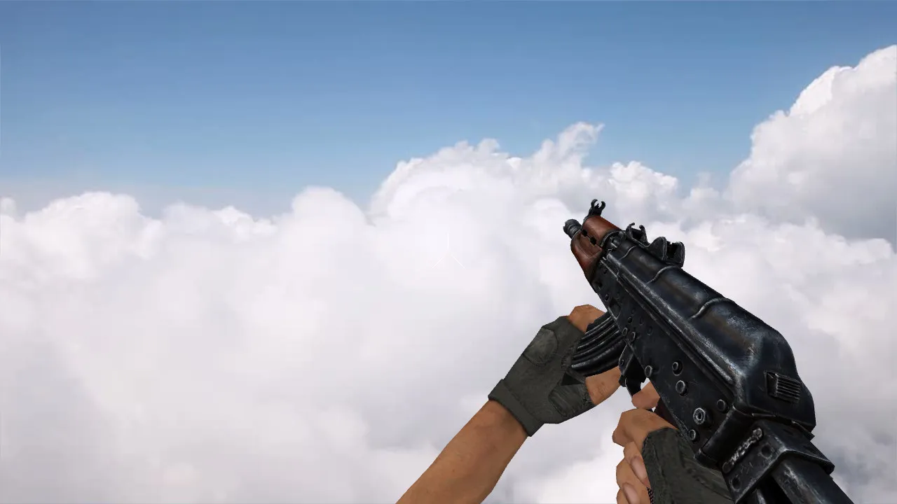 Скриншот Модель «АКС-74У» v_ p_ w_ для CS 1.6: звуки, анимация осмотра и качество текстур