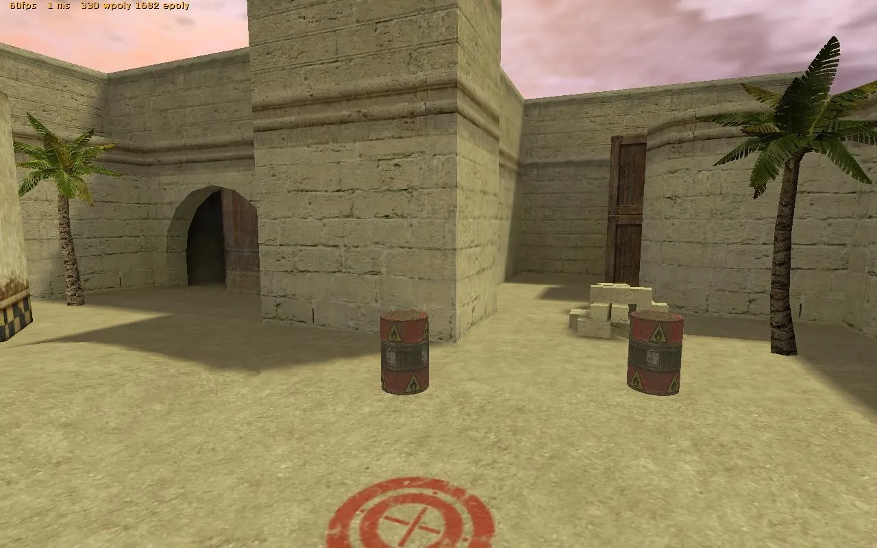 Скриншот Карта de_dually для CS 1.6: тактика за Т и КТ, точки, .nav для ботов и оптимизация wpoly/epoly