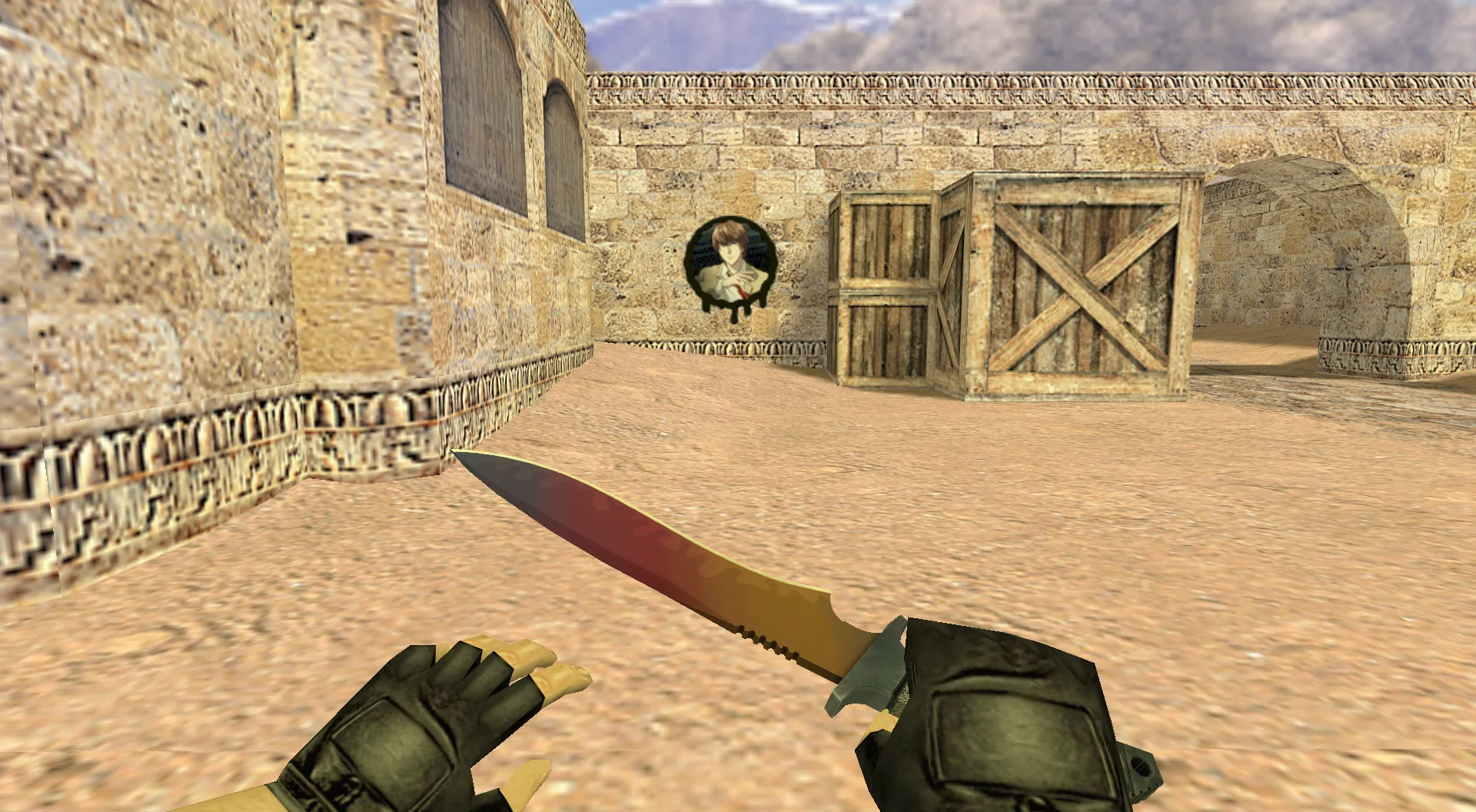 Скриншот Граффити «Лайт Ягами» для CS 1.6 - Аниме Граффити