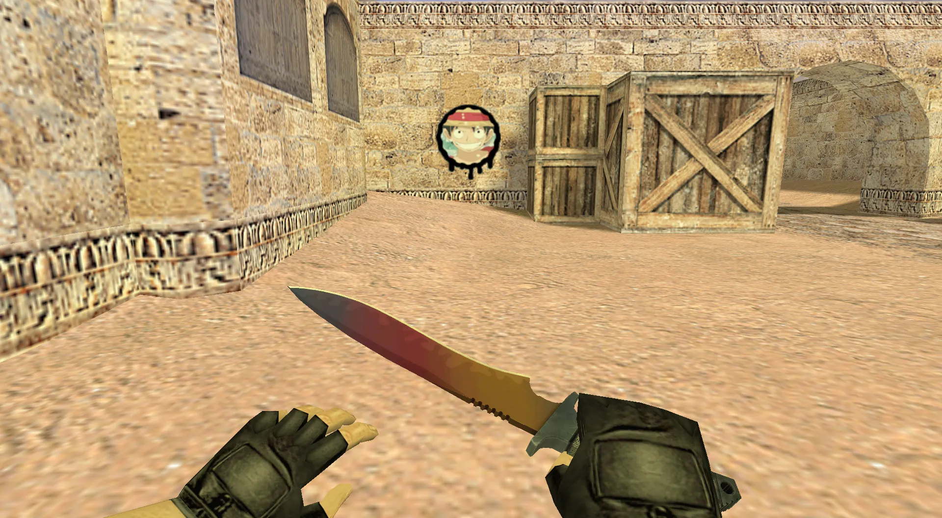 Скриншот Граффити «Манки Д. Луффи» для CS 1.6 - Уникальный стиль в игре