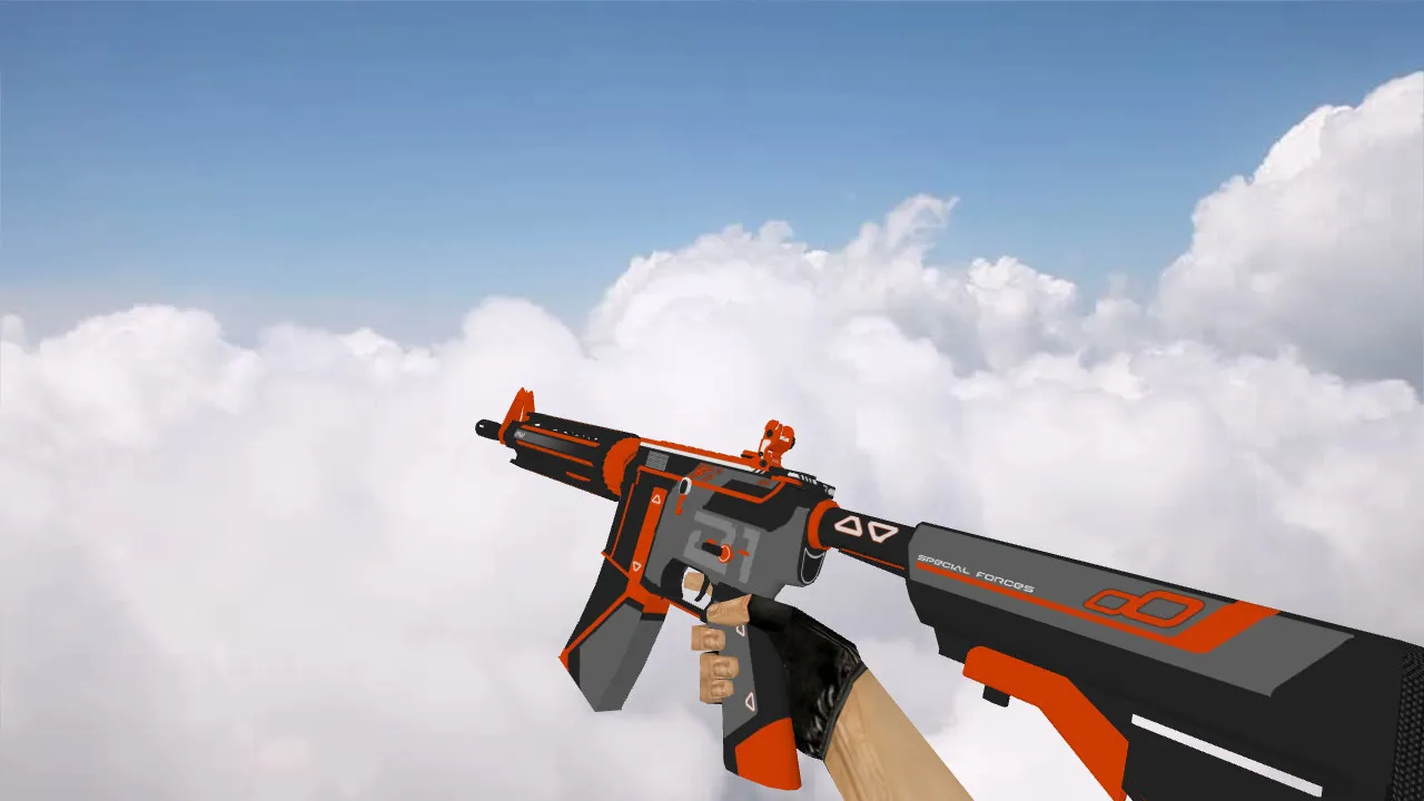 Скриншот Модель «M4A4 Storm» v_ для CS 1.6: p_ и w_ модели, звуки, анимация осмотра, текстуры