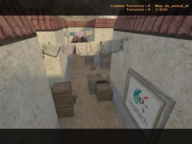 Скриншот  Карта de_arrival_nf для CS 1.6: тактики за Т и КТ, точки, оптимизация и поддержка ботов