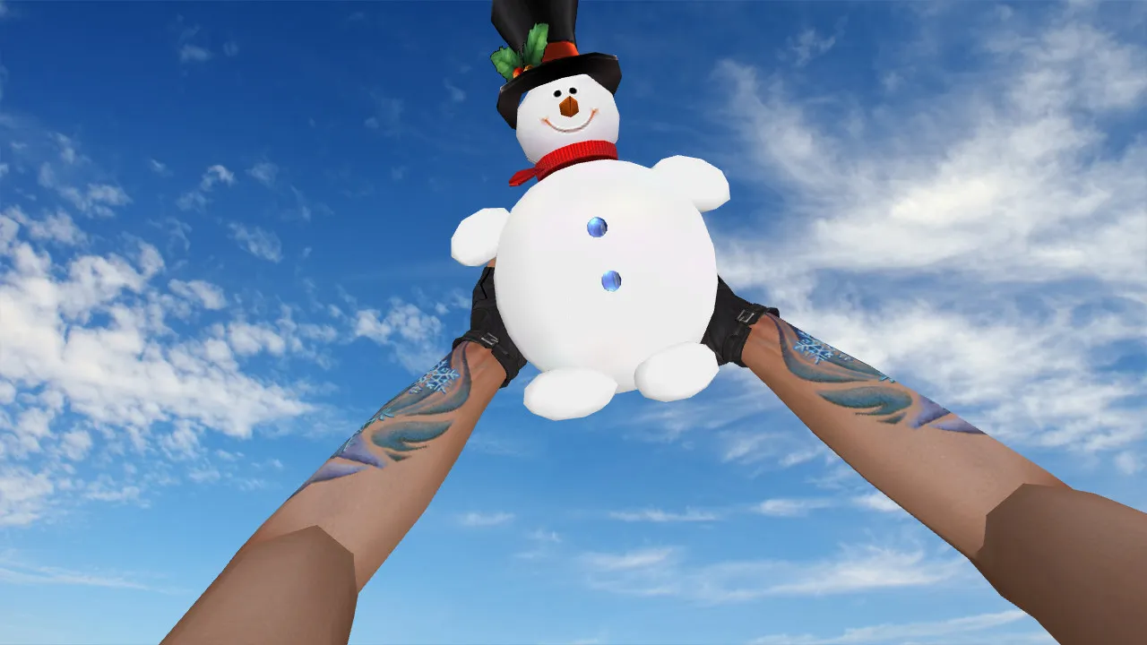 Скриншот Модель «Happy Snowman Grenade» для CS 1.6: v_, p_, w_ звуки, анимация осмотра и качество текстур