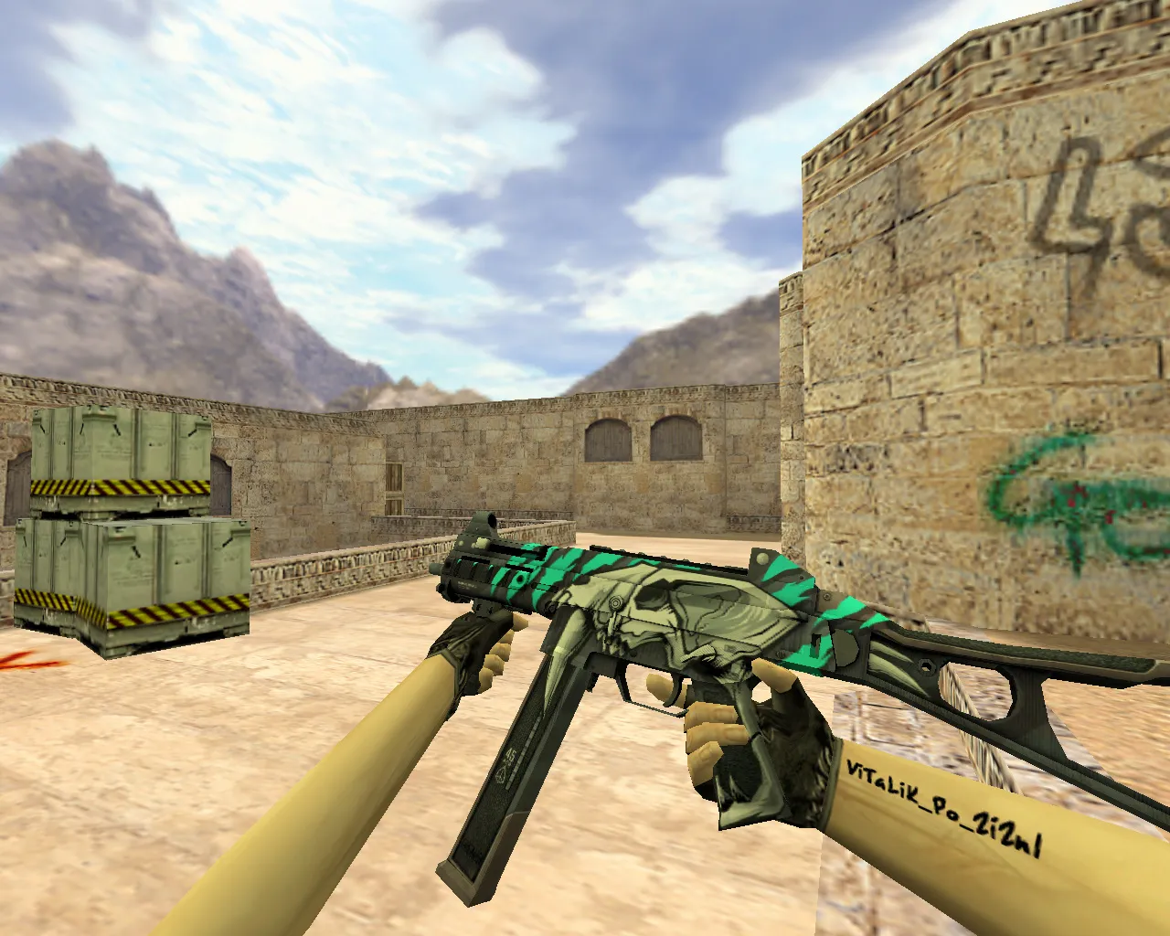 Скриншот Скачать модель UMP-45 Первобытный саблезуб для CS 1.6