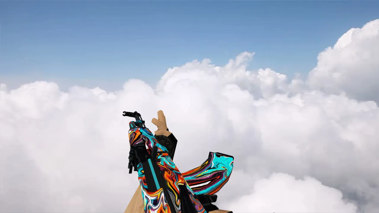 Скриншот Модель «AK-47 Colorful Apocalypse» для CS 1.6 – уникальность и стиль