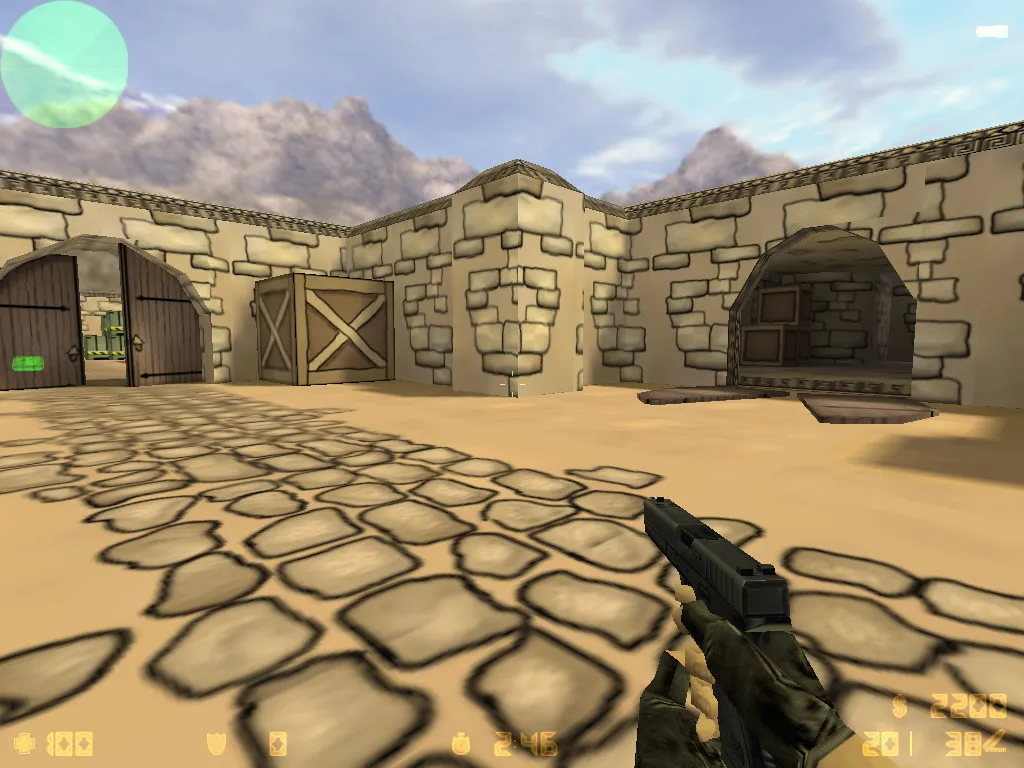 Скриншот  Карта «de_nodust» для CS 1.6 - Оптимизация и тактика