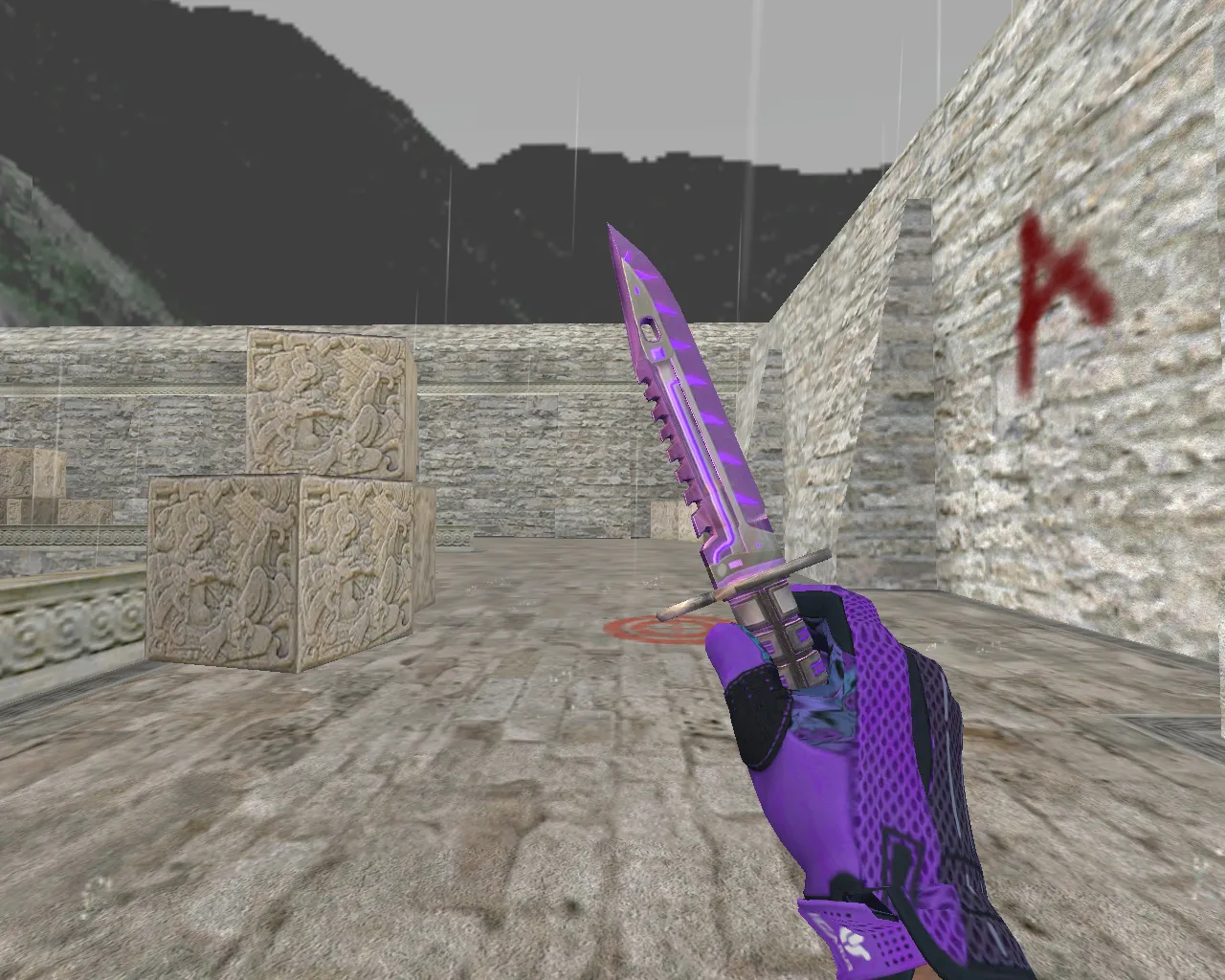 Скриншот Штык-нож М9 «Лазерный резак» + «Спортивные перчатки | Ящик Пандоры» для CS 1.6: v_, p_, w_ модели, звуки и анимации