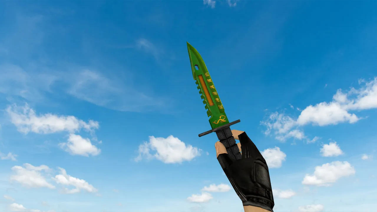 Скриншот Модель ножа «M9 Bayonet Agunua» для CS 1.6: v_, p_, w_ модели, звуки, анимация осмотра