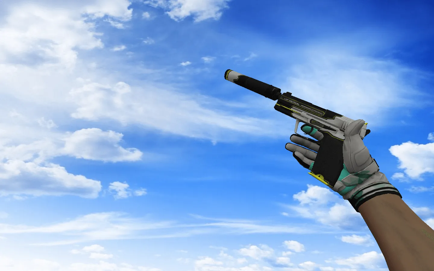 Скриншот  Пак оружия CS 1.6 с мотоциклетными перчатками «Мята»: AK-47, AWP, DE, Glock-18, M4A4, SSG 08, USP-S и ножи