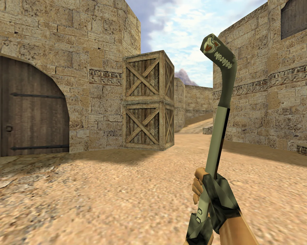 Скриншот Модель ножа «Хоккейная клюшка» для CS 1.6: v_ и p_ модели, звук, анимация осмотра, качество текстур