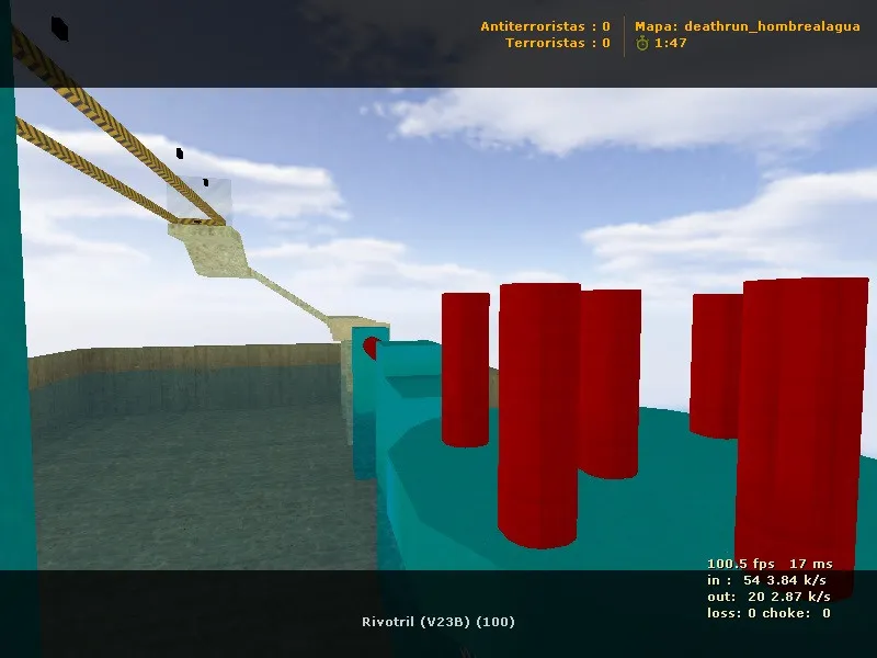 Скриншот  deathrun_hombrealagua для CS 1.6: тактика, точки, bots .nav и оптимизация wpoly/epoly