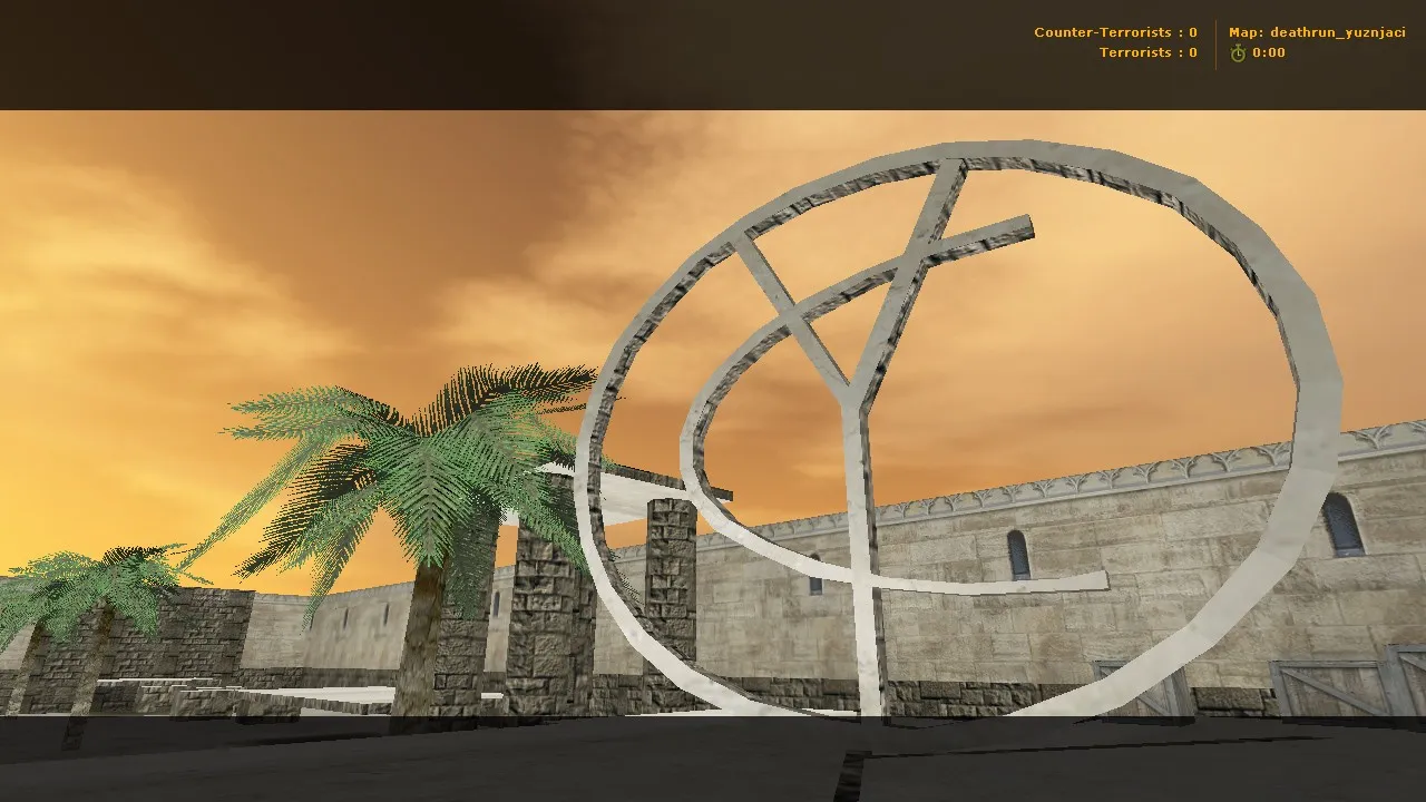 Скриншот  deathrun_yuznjaci для CS 1.6: карта Deathrun, точки за терров, ловушки и бот-нав .nav