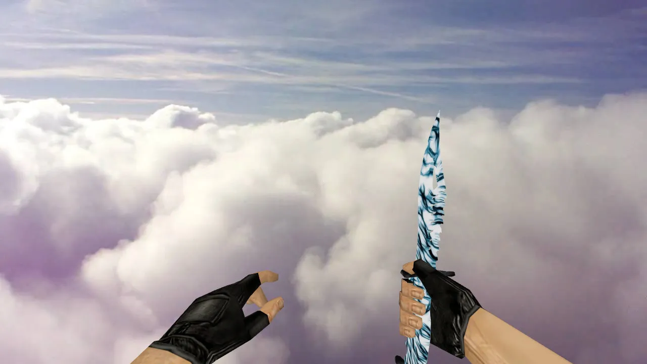 Скриншот Модель ножа «Nautilus Vortex» v_ knife для CS 1.6: звуки, анимация осмотра, качество текстур