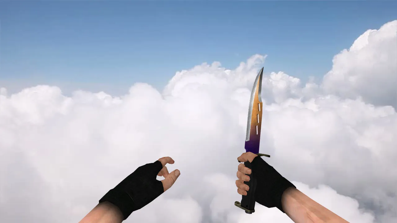 Скриншот Модель BAK Knife Fade v_ p_ w_ для CS 1.6: звук, анимация осмотра, текстуры и настройка под сервер