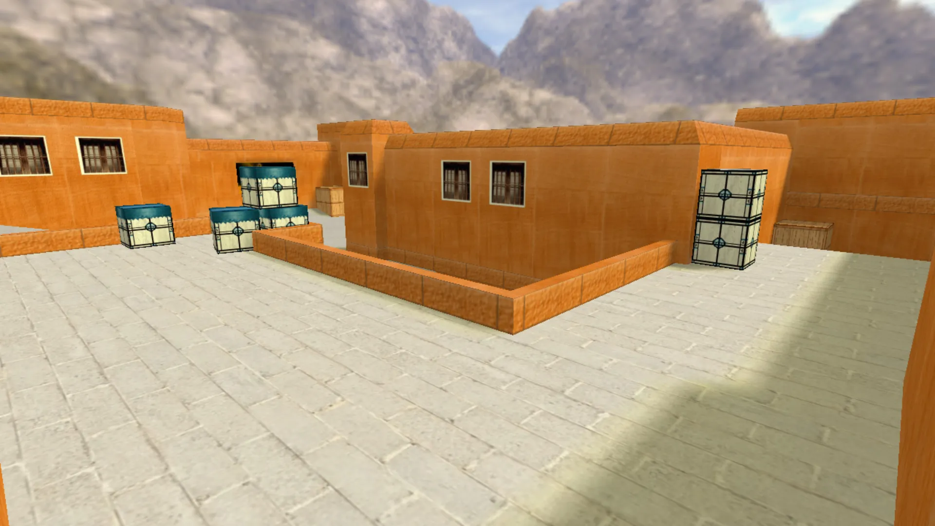 Скриншот  Карта de_dust2_2x2_heroes для CS 1.6: Даст2х2 от «Герои Украины» — баланс сторон, .nav для ботов, оптимизация