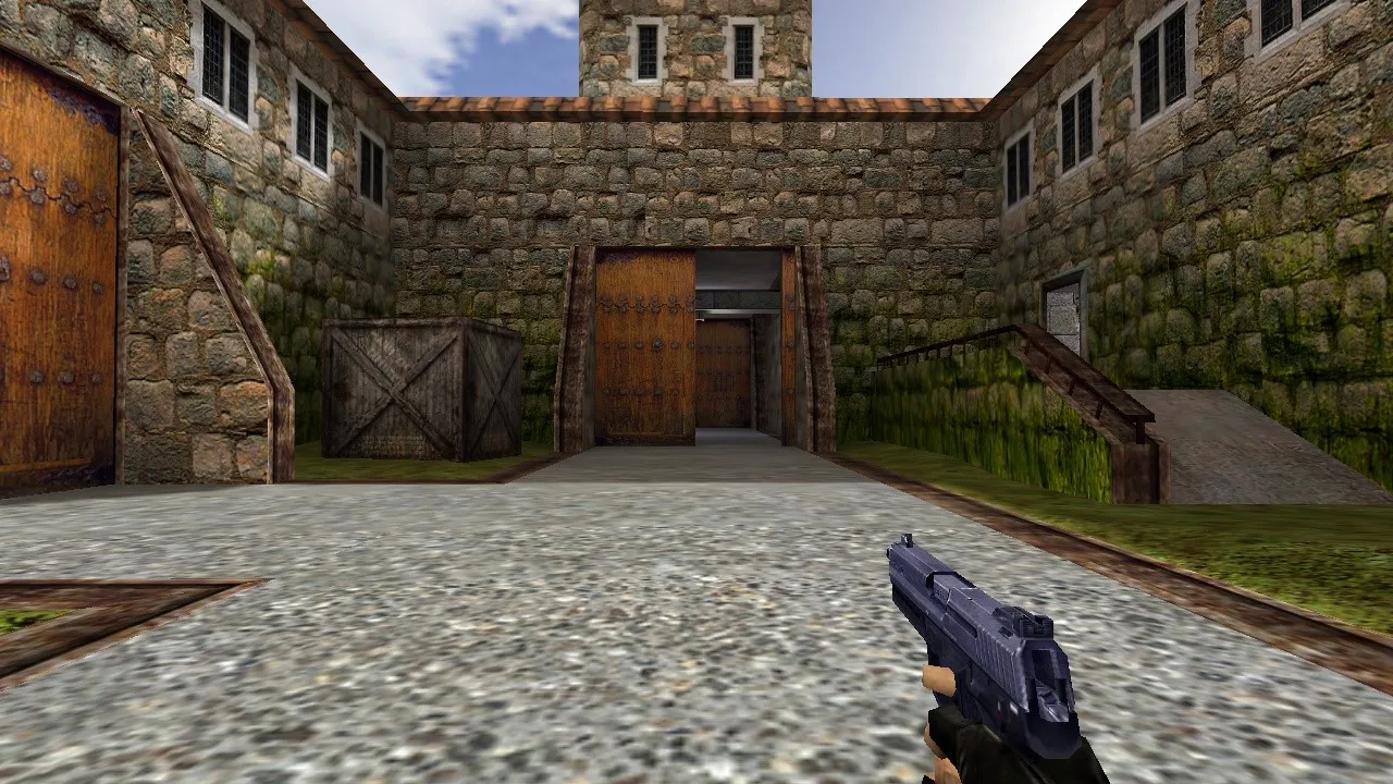 Скриншот  Карта de_caste для CS 1.6: тактика за Т и КТ, точки, .nav и оптимизация карты