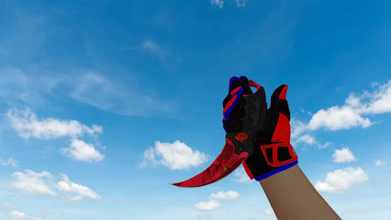 Скриншот Модель ножа v_ Karambit Blossoming Rose + p_ w_ для CS 1.6: звук, анимация осмотра, текстуры и настройка