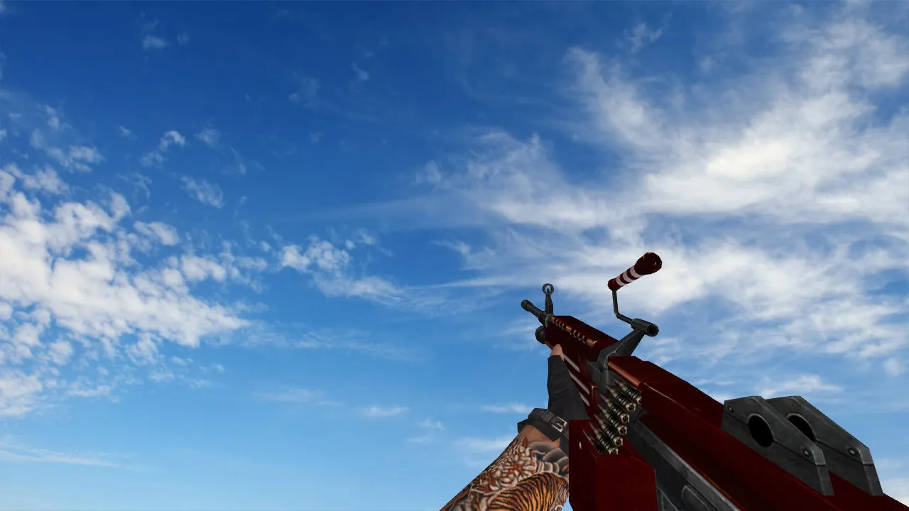 Скриншот Пак моделей оружия «Red Weapons With Tattoo» для CS 1.6: v_, p_, w_ модели, звуки и анимация осмотра