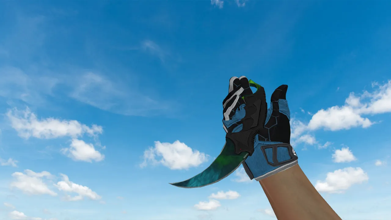 Скриншот Модель «Karambit Gamma Doppler Phase 3» для CS 1.6: v_ и p_ модели, звуки, анимация осмотра