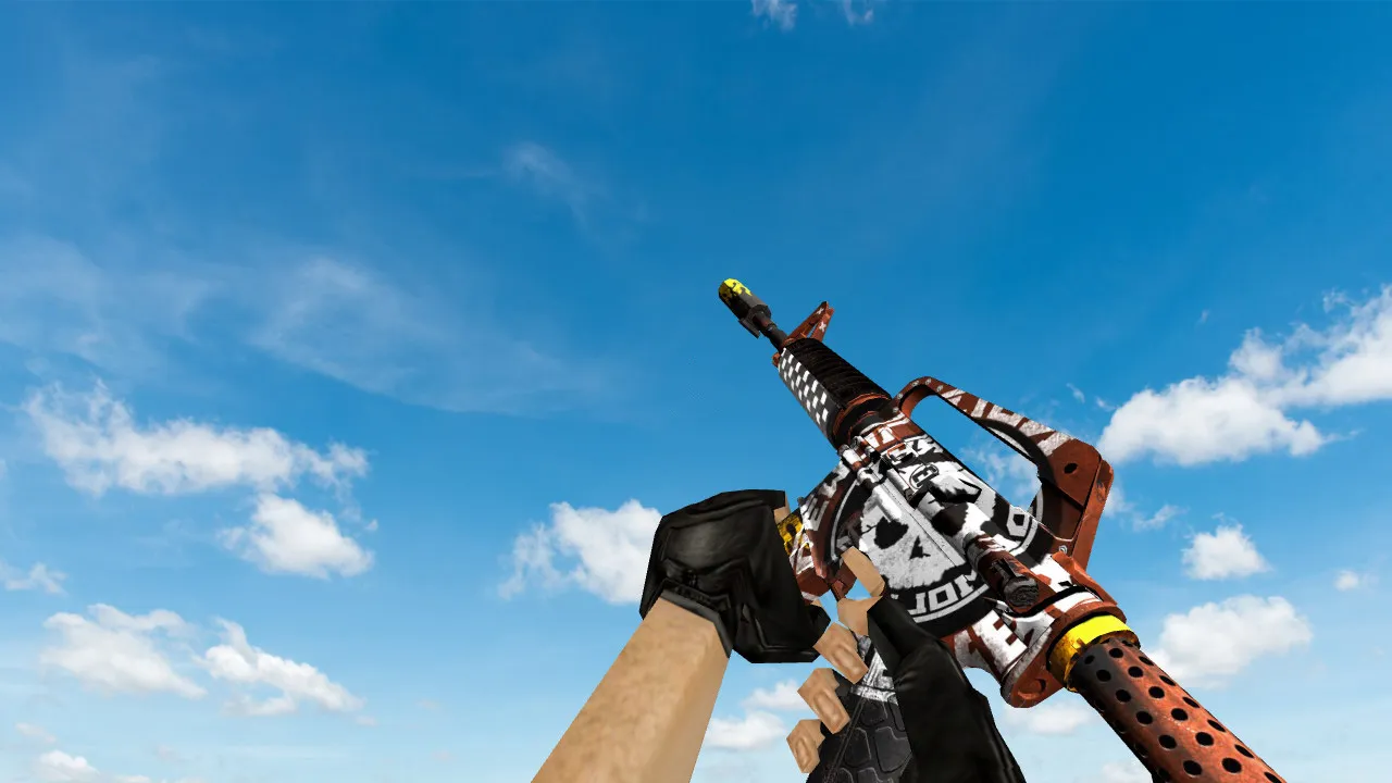 Скриншот Модель M4A1 Demolition Derby (v_, w_, p_) для CS 1.6: звуки, анимация осмотра и качество текстур