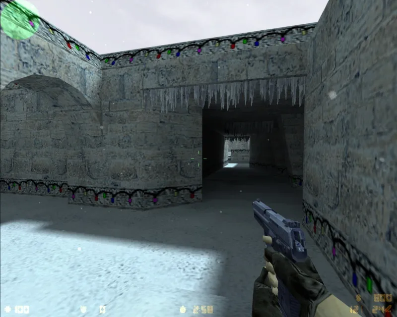 Скриншот  Карта de_xmas_dust для CS 1.6 - Сражения на зимних просторах