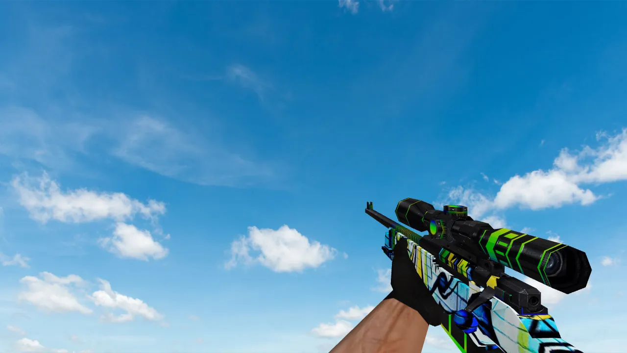 Скриншот Пак моделей оружия «Graffiti Weapon Pack» для CS 1.6: v_, p_, w_ модели, звуки, анимация осмотра и качество текстур