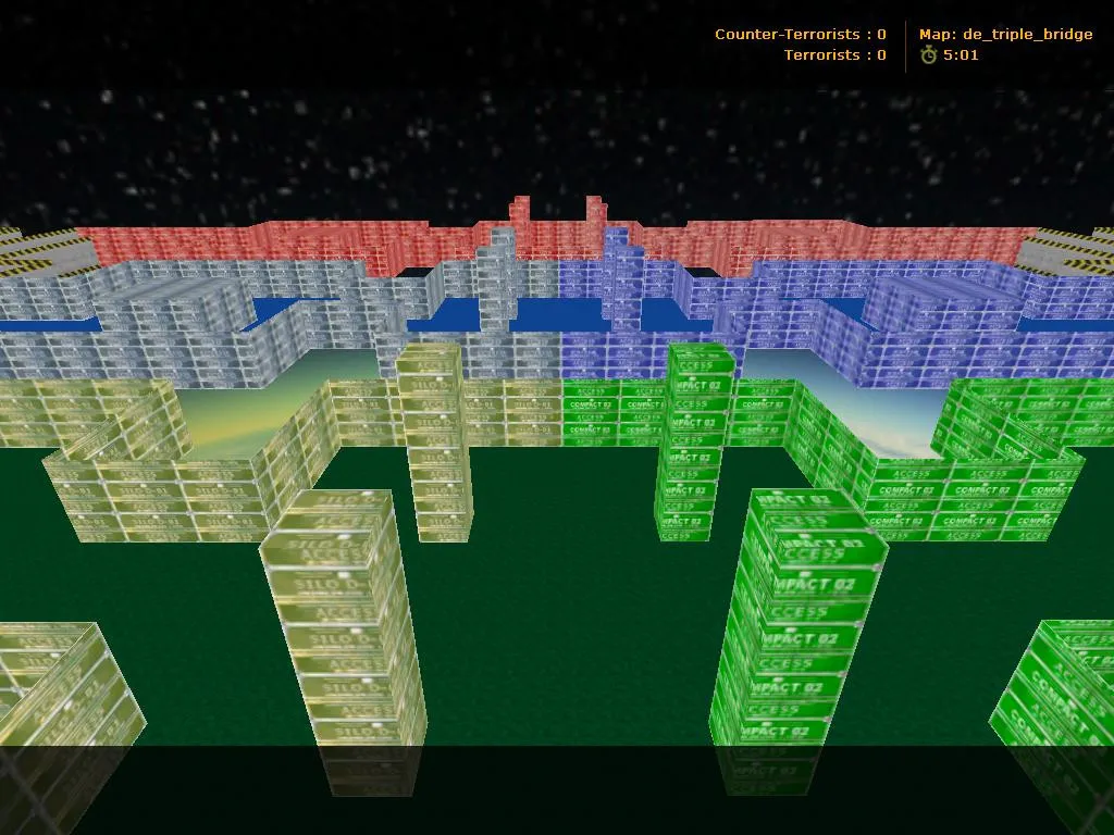 Скриншот  Карта de_triple_bridge для CS 1.6: Тактический анализ и особенности
