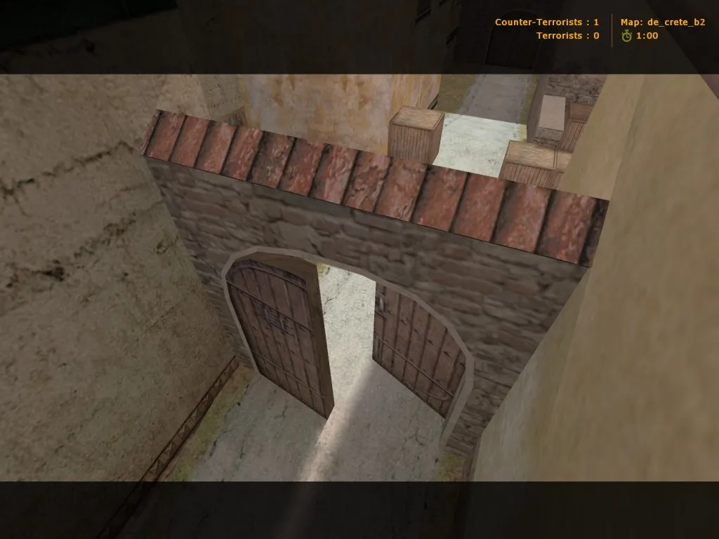Скриншот  Карта de_crete_b2 для CS 1.6: тактика за Т и КТ, точки контроля, .nav для ботов и оптимизация