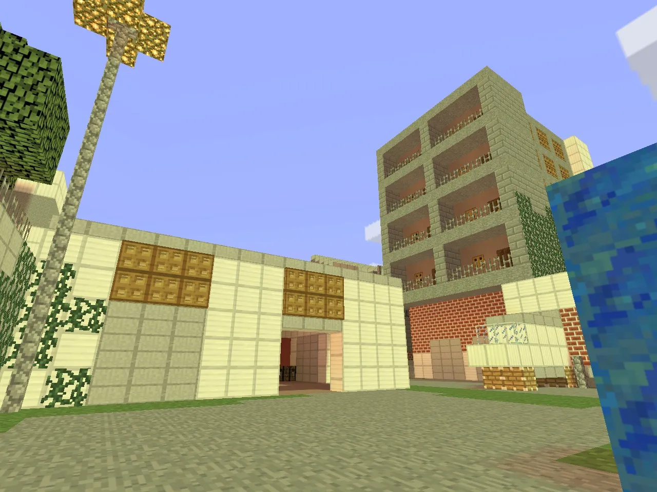 Скриншот  Карта de_cache_minecraft для CS 1.6: планировка, тактика Т/КТ, .nav для ботов, оптимизация