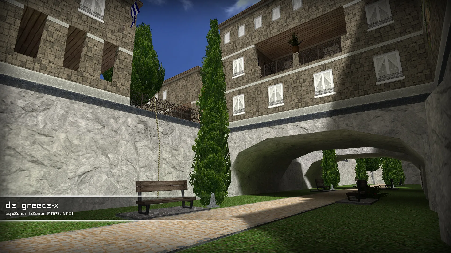 Скриншот  de_greece-x_b1 для CS 1.6: карта, навигация ботов, оптимизация и тактика за стороны