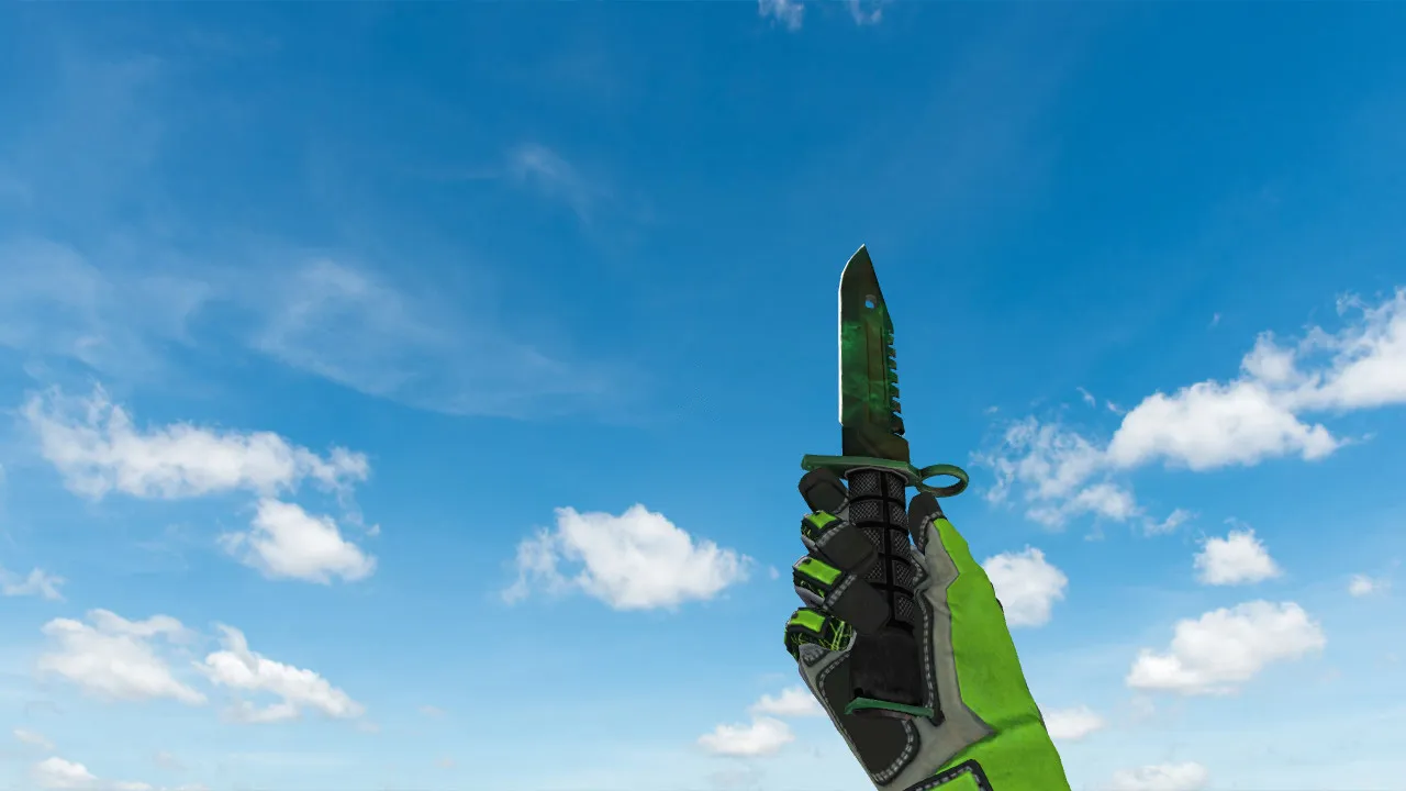 Скриншот Модель ножа v_ M9 Bayonet Gamma Doppler Phase 2 для CS 1.6: p_ и w_ модели, звуки, анимация осмотра