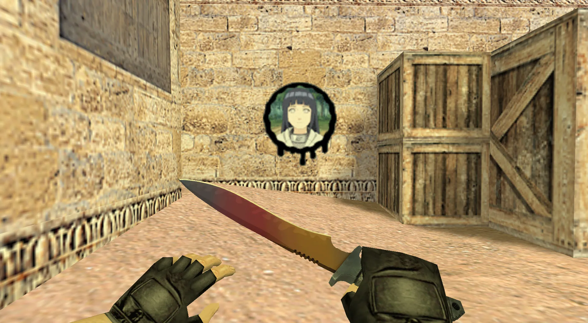 Скриншот Граффити «Хината Хьюга» для CS 1.6 - Уникальное аниме искусство в игре