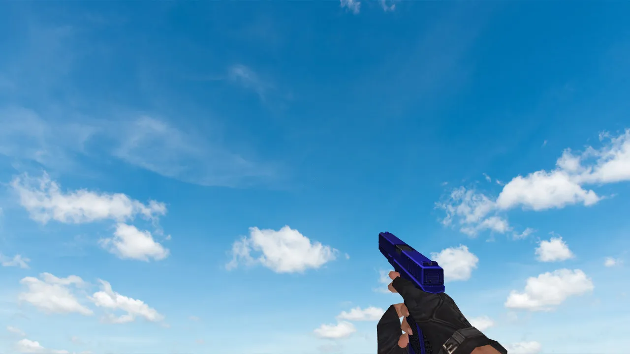 Скриншот Пак моделей оружия «Blue Weapons With Tattoo» для CS 1.6: v_, p_, w_ модели, звуки, анимация осмотра и качество текстур