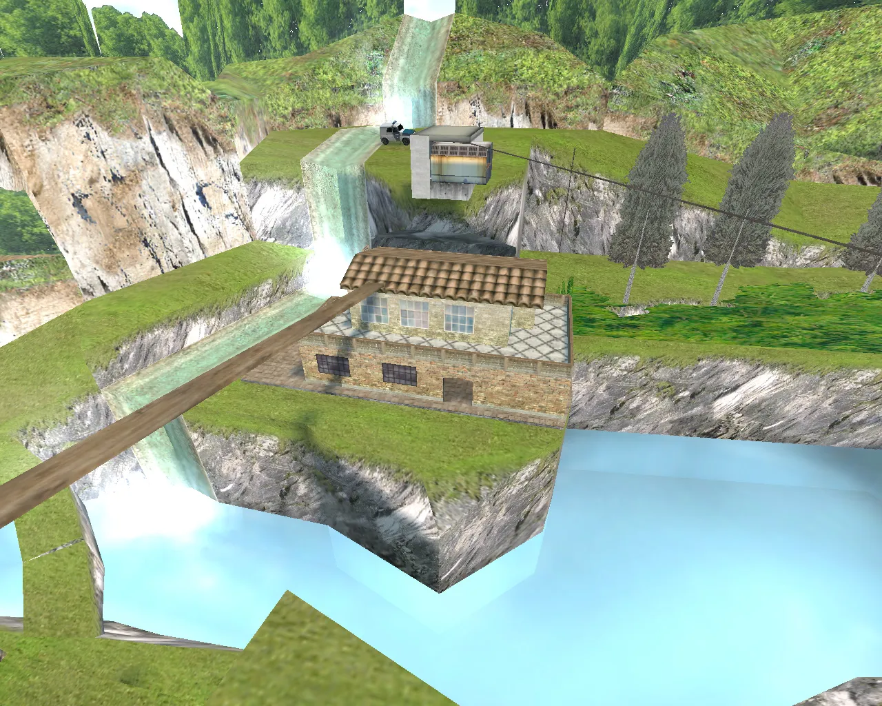 Скриншот  Карта de_mon для CS 1.6 - Тактические возможности и особенности