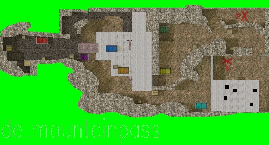 Скриншот  Карта de_mountainpass для CS 1.6: Тактика и особенности