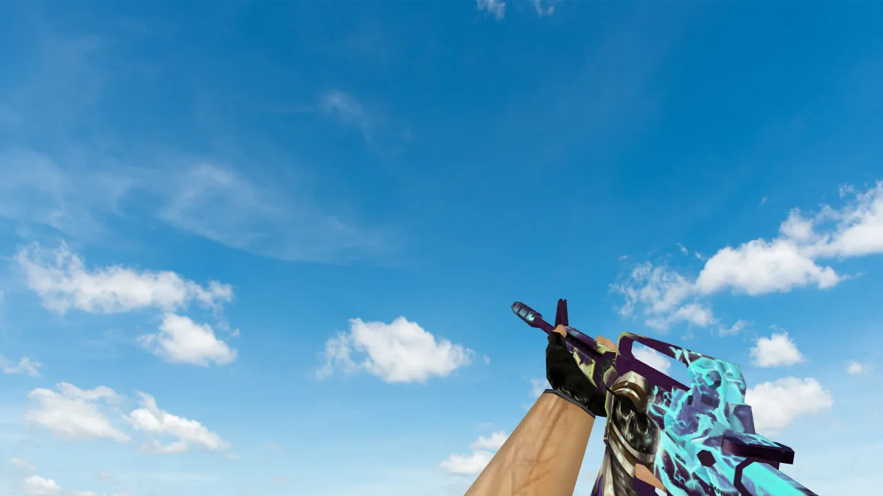 Скриншот Модель Default M4A1 «Безлюдный космос» v_ p_ w_ для CS 1.6: звуки, анимация осмотра, качество текстур