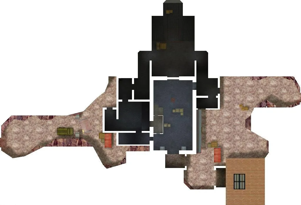 Скриншот  Карта de_nuke_dew для CS 1.6 - Тактика и Обзор