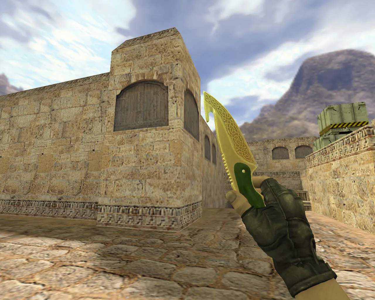 Скриншот v_ нож с лезвием-крюком легенды для CS 1.6: p_ и w_ модели, звуки, анимация осмотра