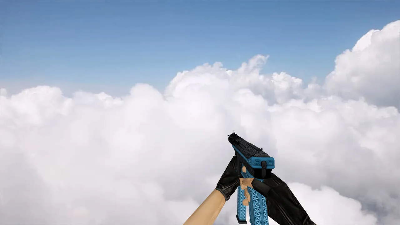 Скриншот TEC-9 Tread Blue для CS 1.6: Модель оружия с уникальным дизайном