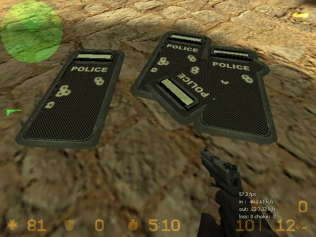 Скриншот Модель «Police Carbon Shield» для CS 1.6: v_ и p_ модели, звуки, анимации, текстуры и настройка
