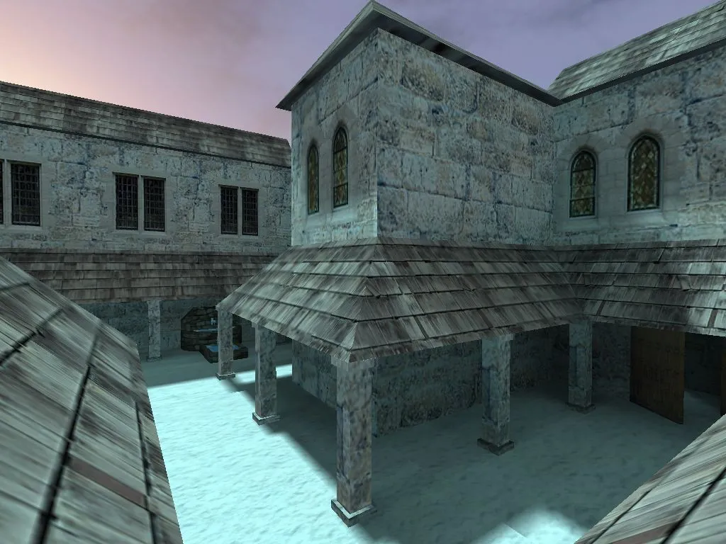 Скриншот Карта de_december для CS 1.6: точки, баланс сторон, оптимизация wpoly/epoly и .nav для ботов