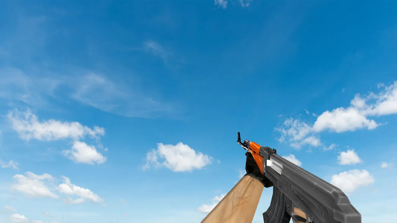 Скриншот Пак моделей оружия «Default Weapons Chromed» для CS 1.6: v_, p_, w_ модели, звуки, анимация осмотра и текстуры