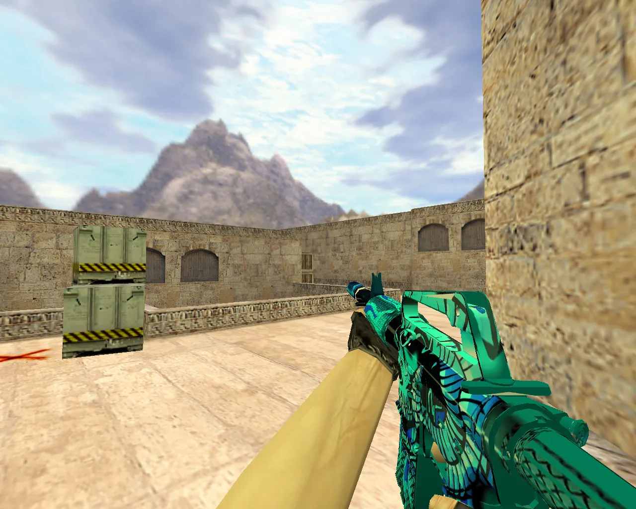 Скриншот Модель M4A1 Eske v_ p_ w_ для CS 1.6: звуки, анимация осмотра, качественные текстуры