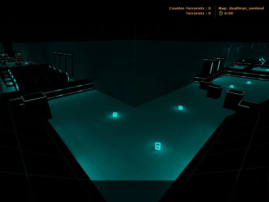 Скриншот  deathrun_sentinel для CS 1.6: тактика за CT/T, точки, .nav для ботов, оптимизация wpoly/epoly