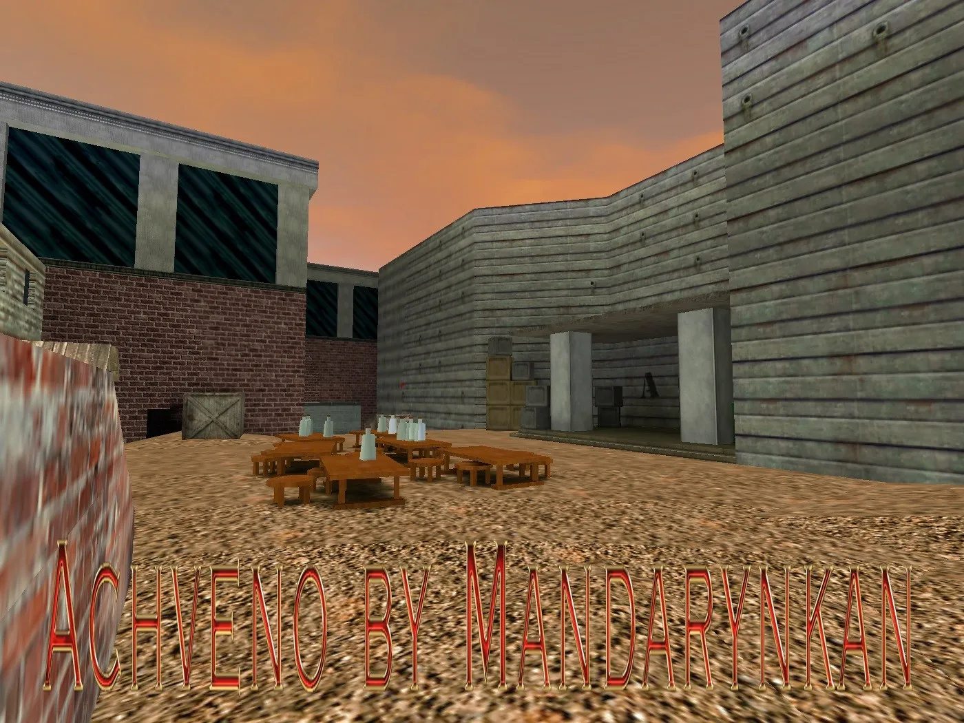 Скриншот  Карта de_achveno для CS 1.6: баланс сторон, точки, .nav для ботов и оптимизация wpoly/epoly