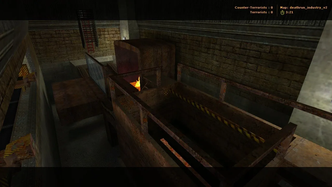 Скриншот  deathrun_industry_v2 для CS 1.6: deathrun карта, баланс сторон, точки и оптимизация для стабильной игры