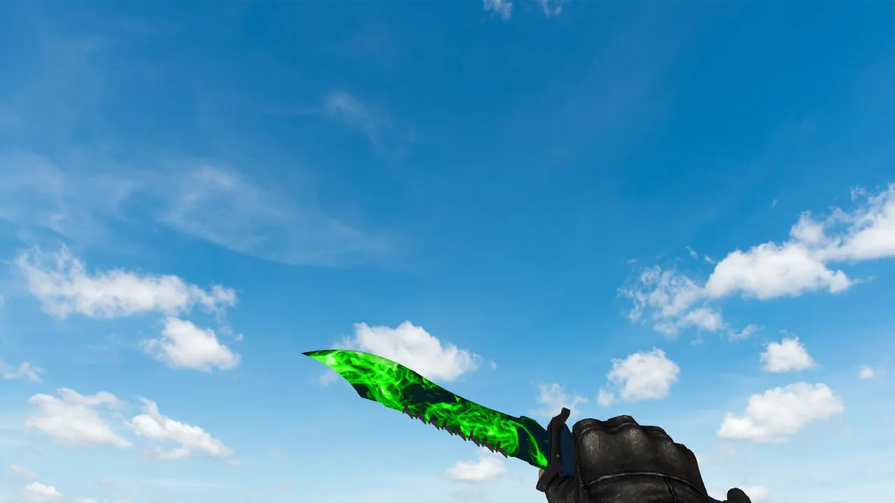 Скриншот Модель ножа Bowie Knife Poisonous Gas для CS 1.6: v_, p_, w_ модели, звуки, анимация осмотра и текстуры